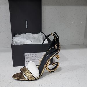 Dolce & Gabbana Black and Gold Heels